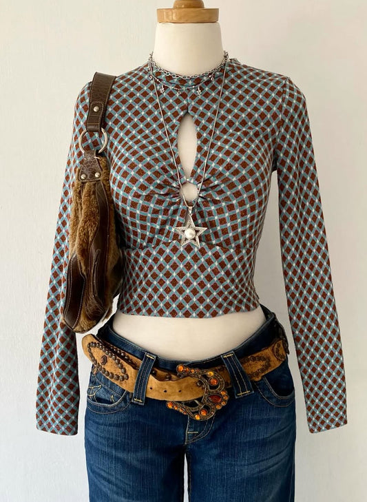 Plaid top
