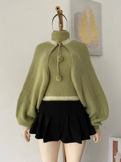 Set (Knitted cardigan + knitted top)