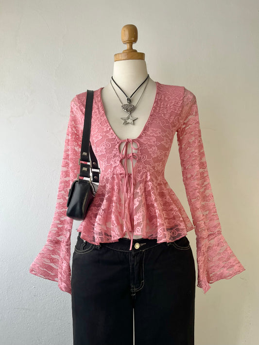 Adorable coquette lace top