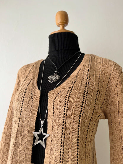 Knitted cardigan beige