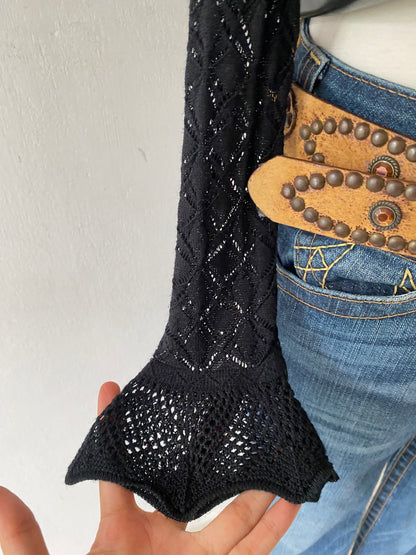 Black knitted cardigan