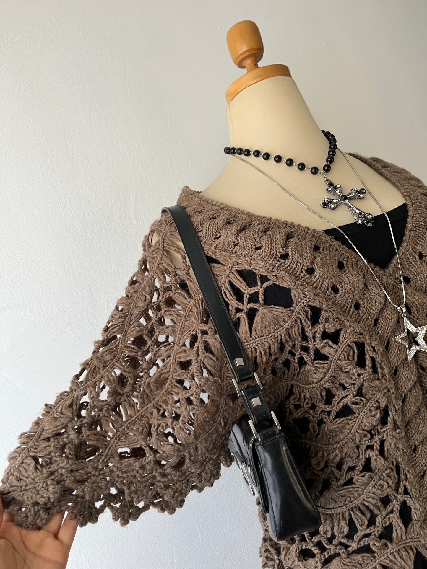 Long knitted wool top