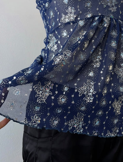 Halter top in midnight blue