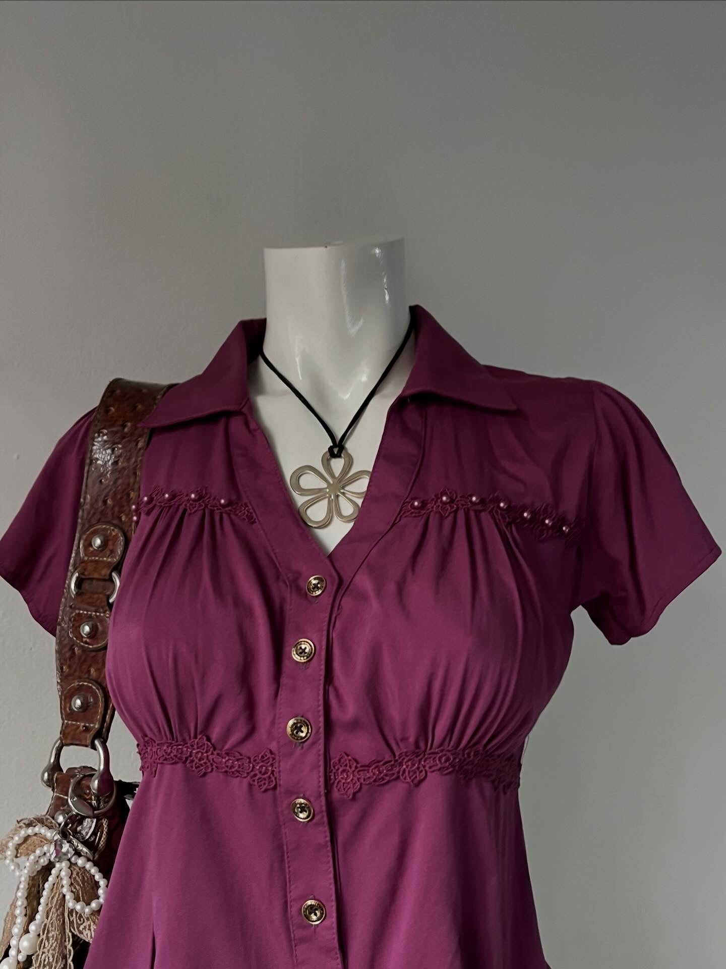 Coquette magenta top