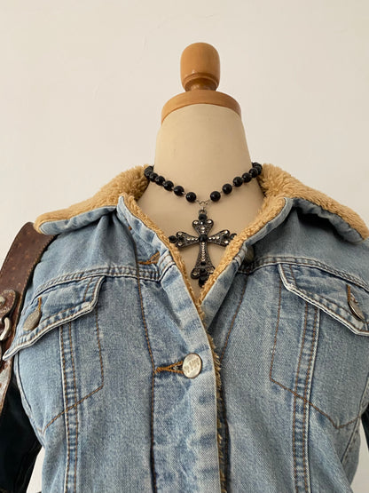 Jean jacket with warm lining