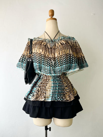 Off shoulder boho top