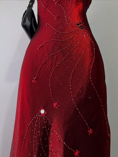 Iridescent burgundy dream dress