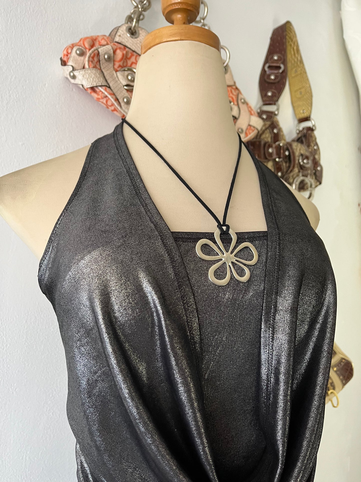 Iridescent halter top