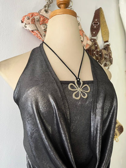 Iridescent halter top