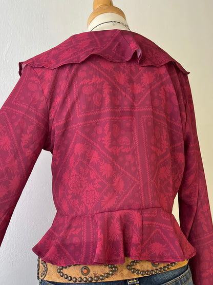 Boho chic blouse with bell sleeves