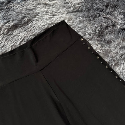 Black flared pants with sequins-size M