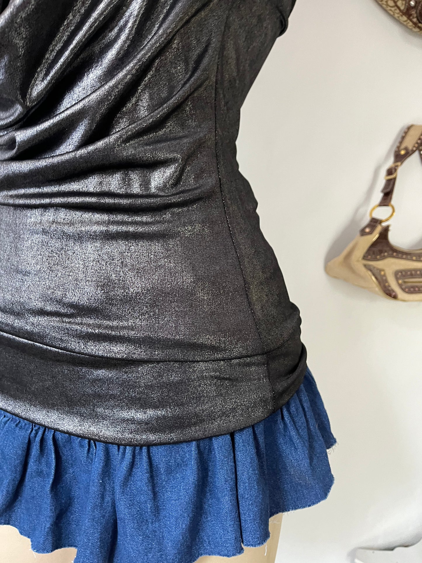 Iridescent halter top