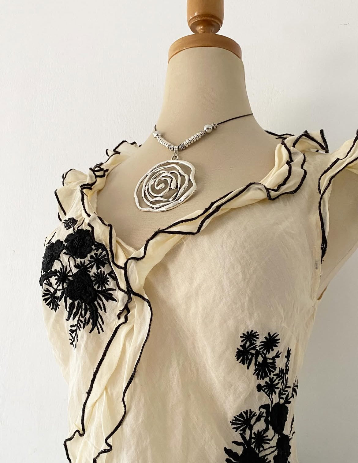 Boho top with embroidery designs