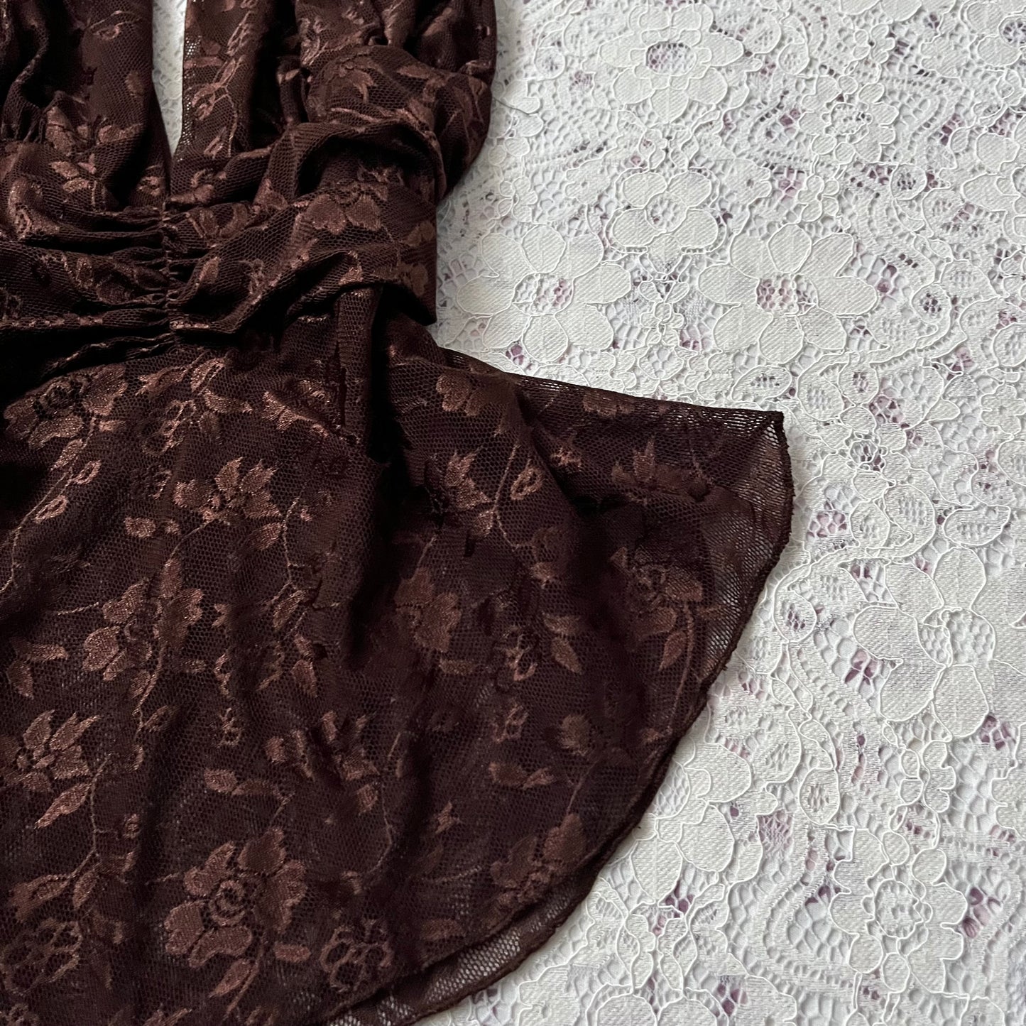 Coquette halter lace top