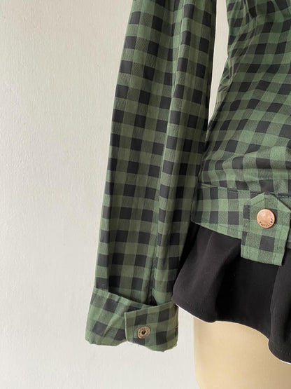 Checkered biker jacket