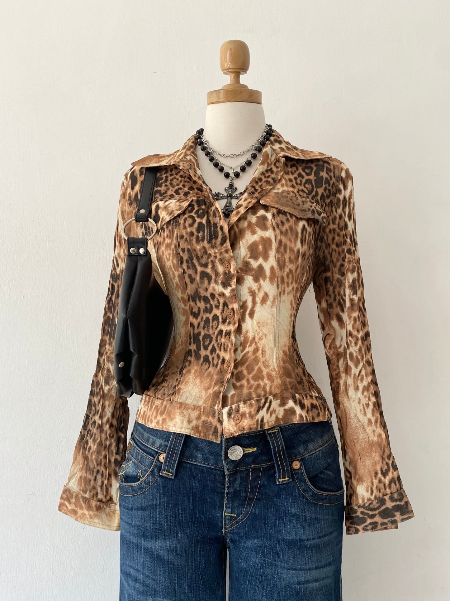 Cheetah print blouse