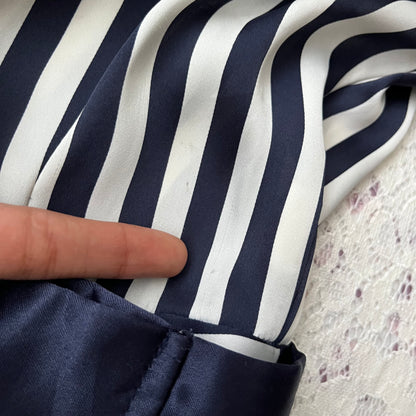 Striped coquette blouse