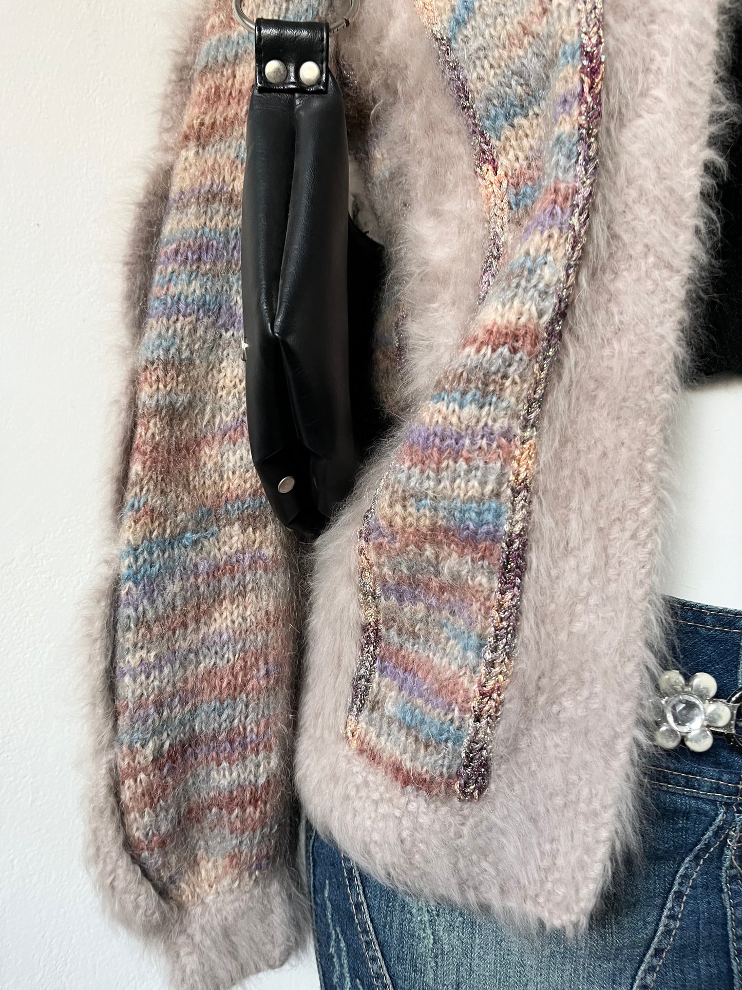 Wool knitted cardigan jacket