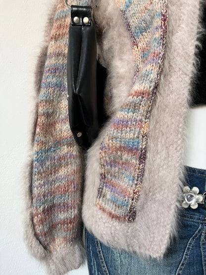 Wool knitted cardigan jacket