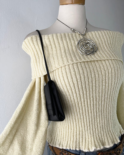 Off-shoulder sweater