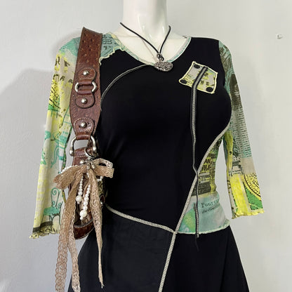 Boho chic patchwork dress