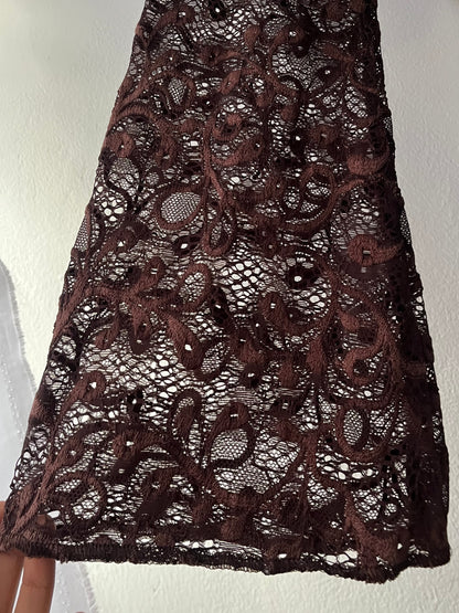 Lace top with flared sleeves