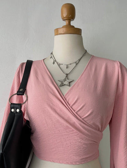Rosewood wrap blouse