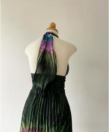 Bohemian chic halter dress