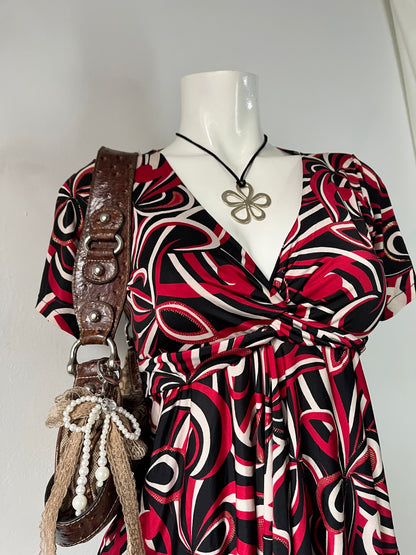 Y2k adorable red and noir top