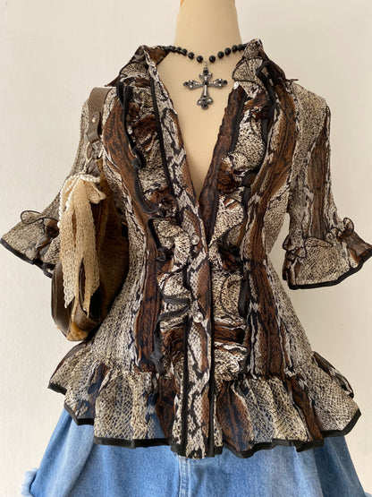 Phyton print blouse