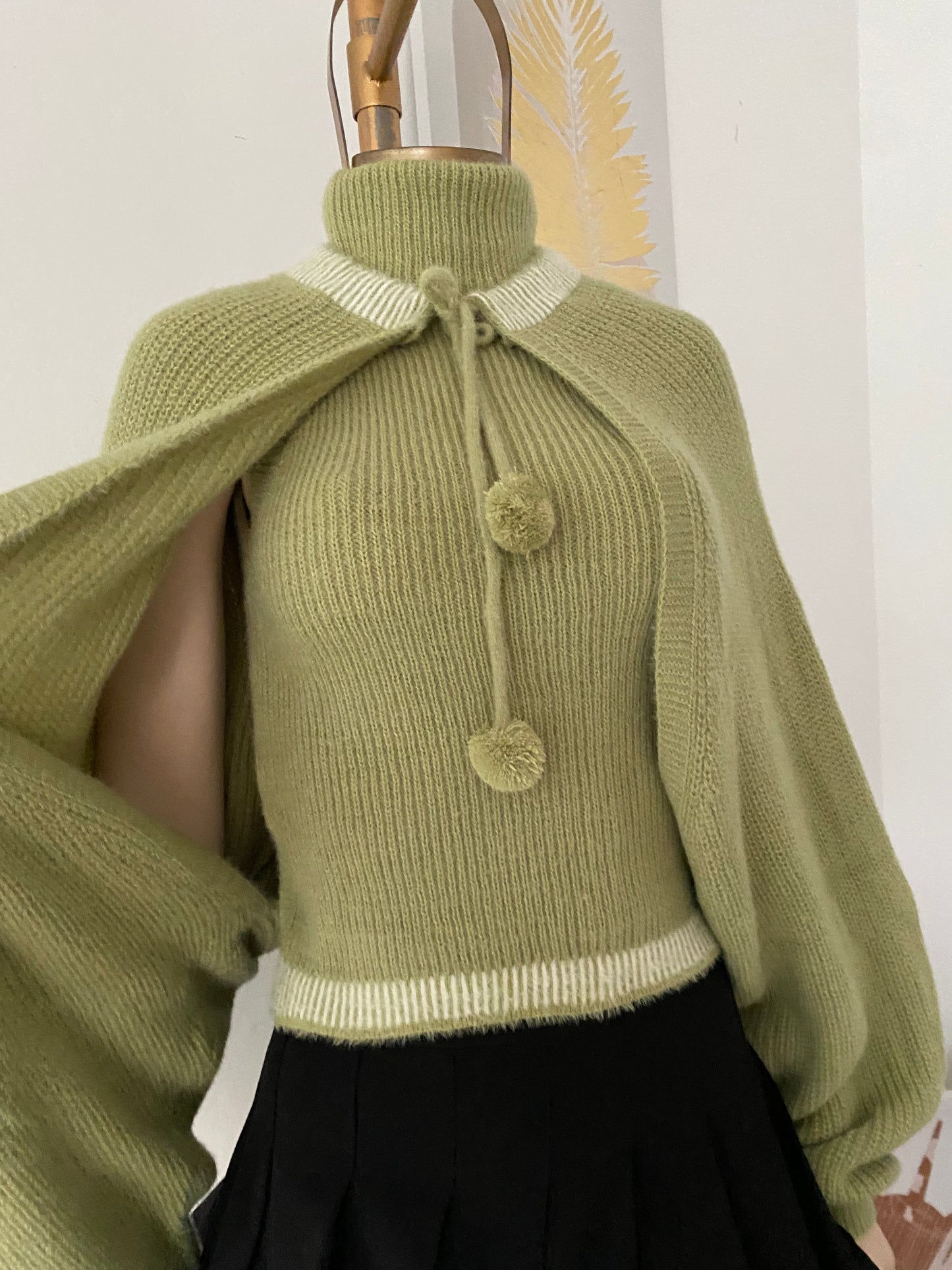 Set (Knitted cardigan + knitted top)