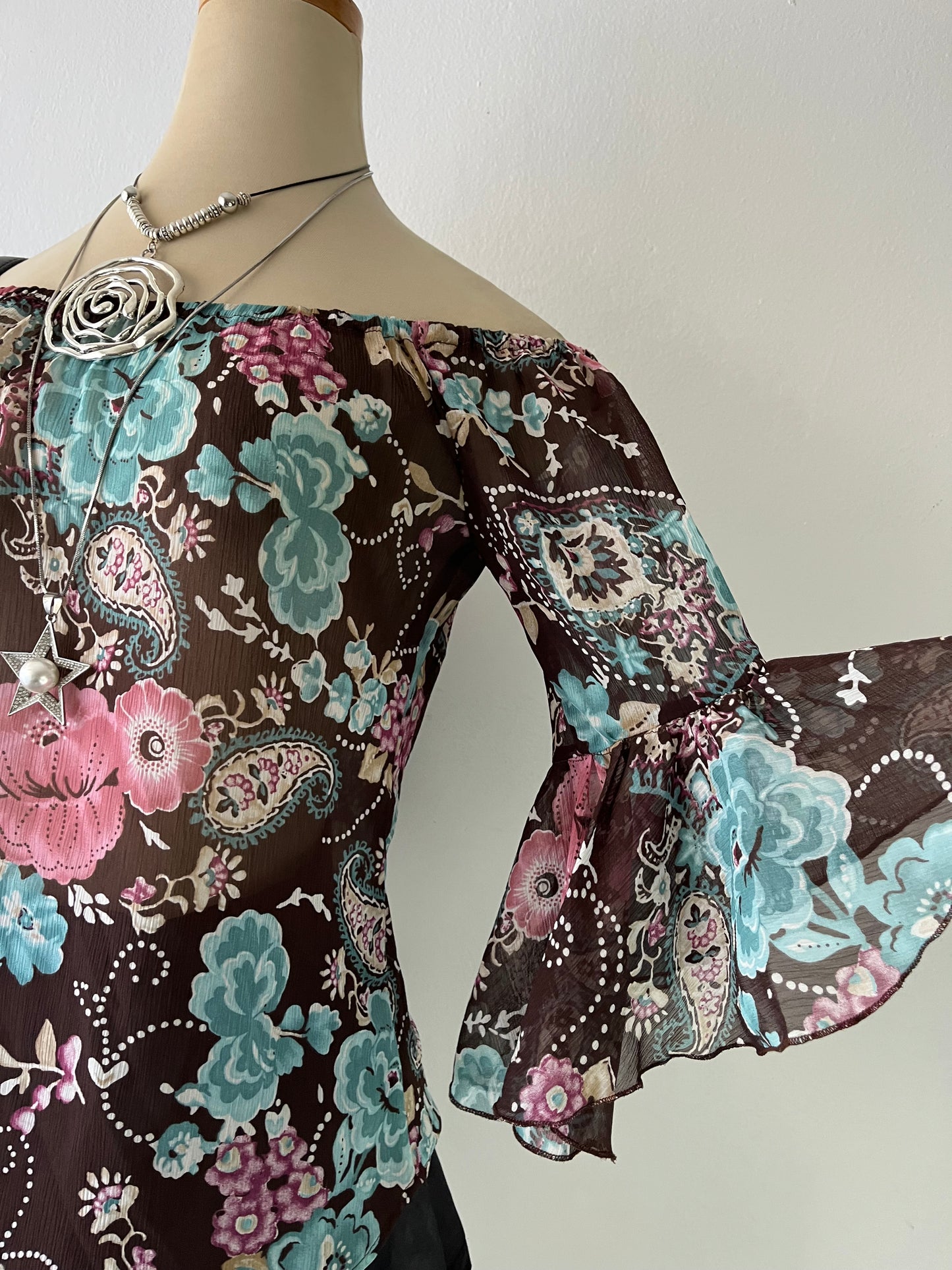 Off shoulder bohemian chic top