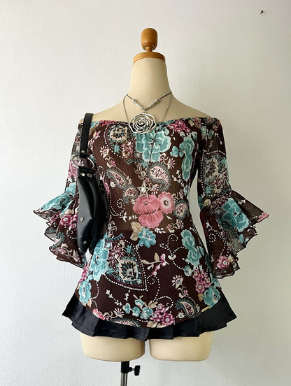 Off shoulder bohemian chic top