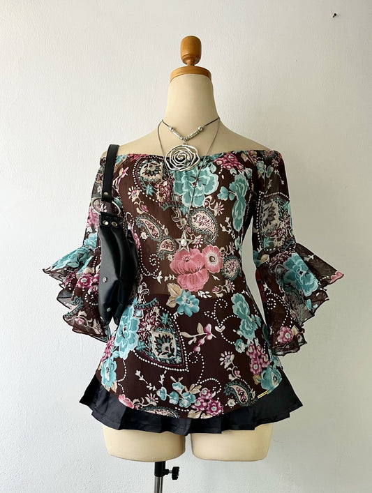 Off shoulder bohemian chic top