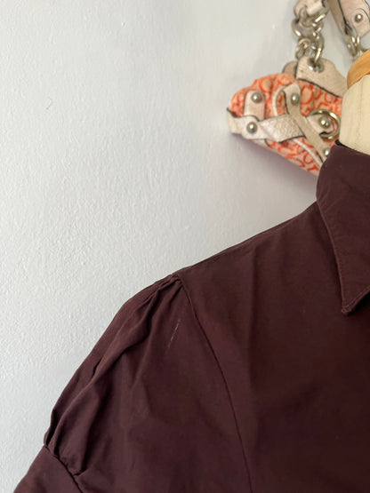 Brown victorian-style blouse