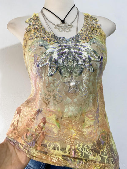 Adorable bohemian lace top