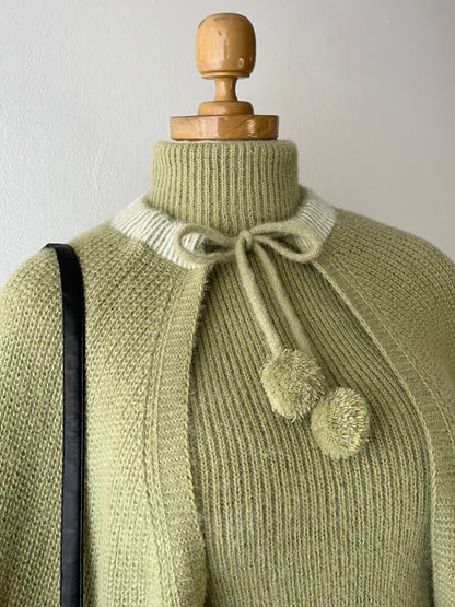 Set (Knitted cardigan + knitted top)