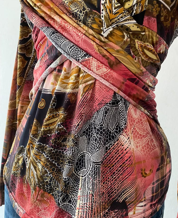 Adorable bohemian wrap top