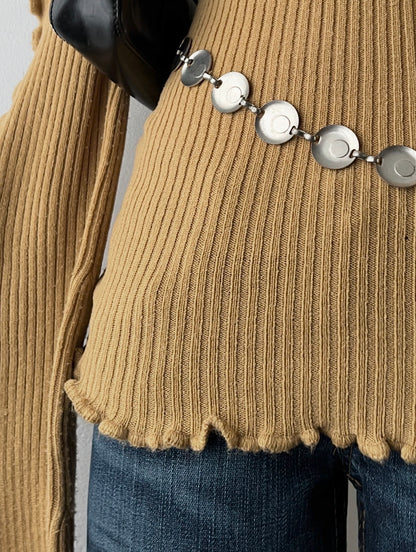 Wide-sleeved sweater