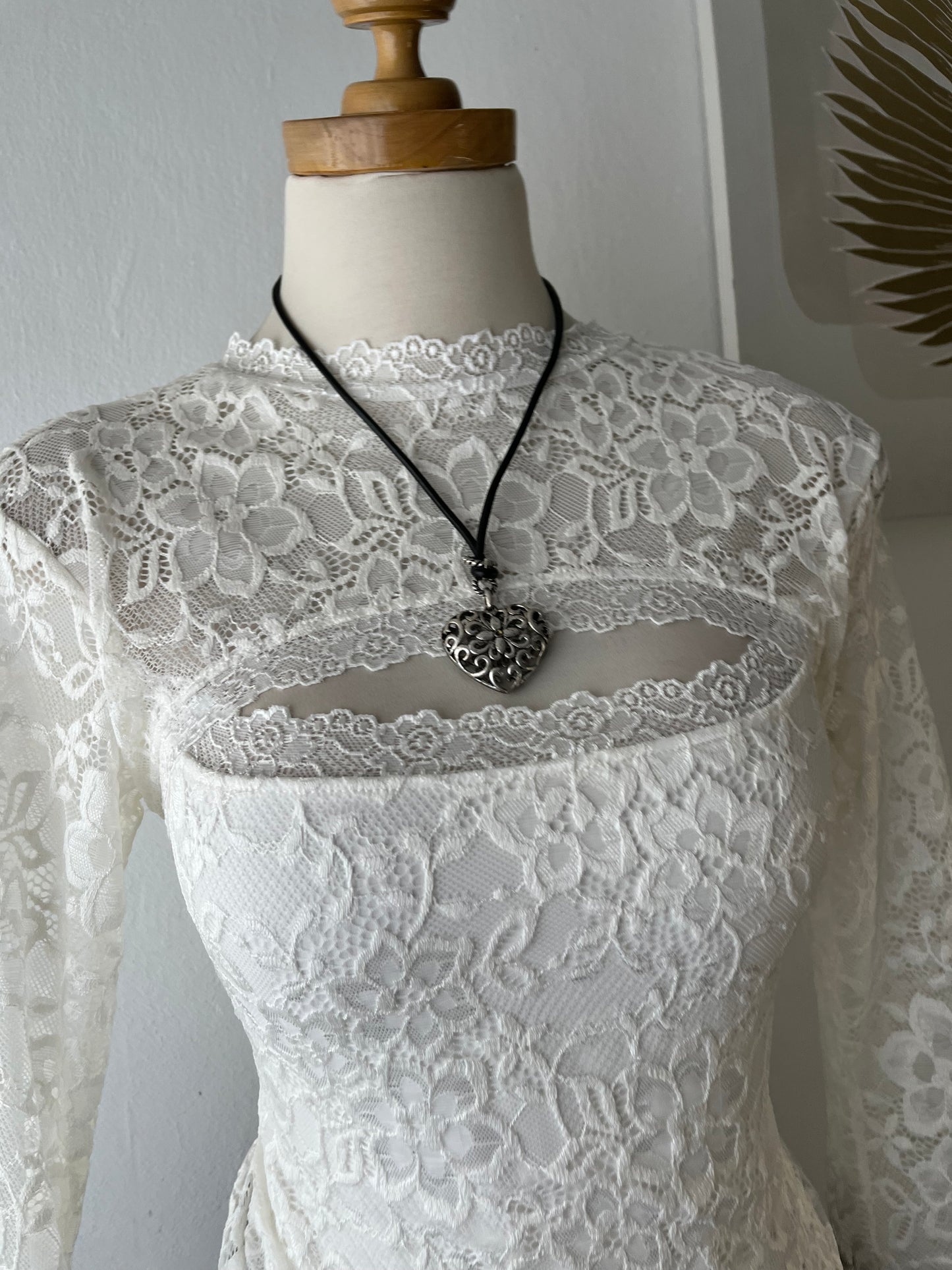 Lace top with flared sleeves