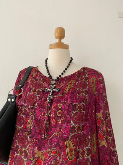 Bohemian waist-high blouse