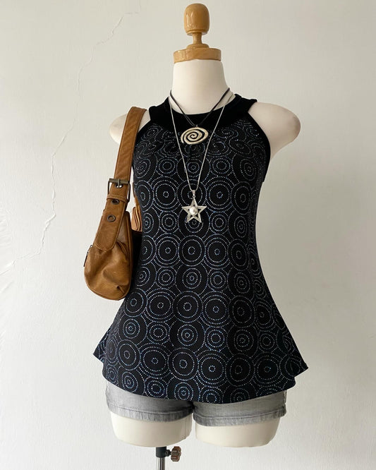 Black top with glitter~ Size S