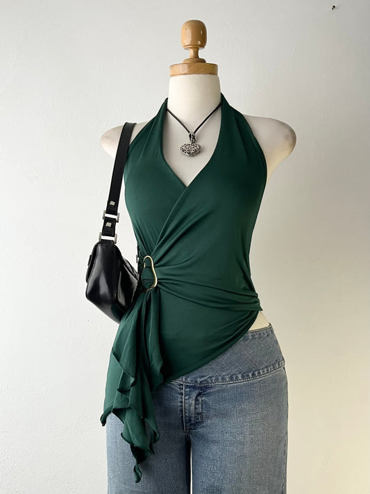 Crossover green top