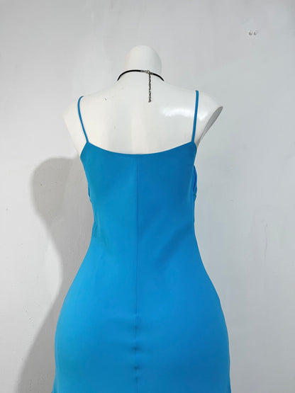 Light blue dress with bow-size M