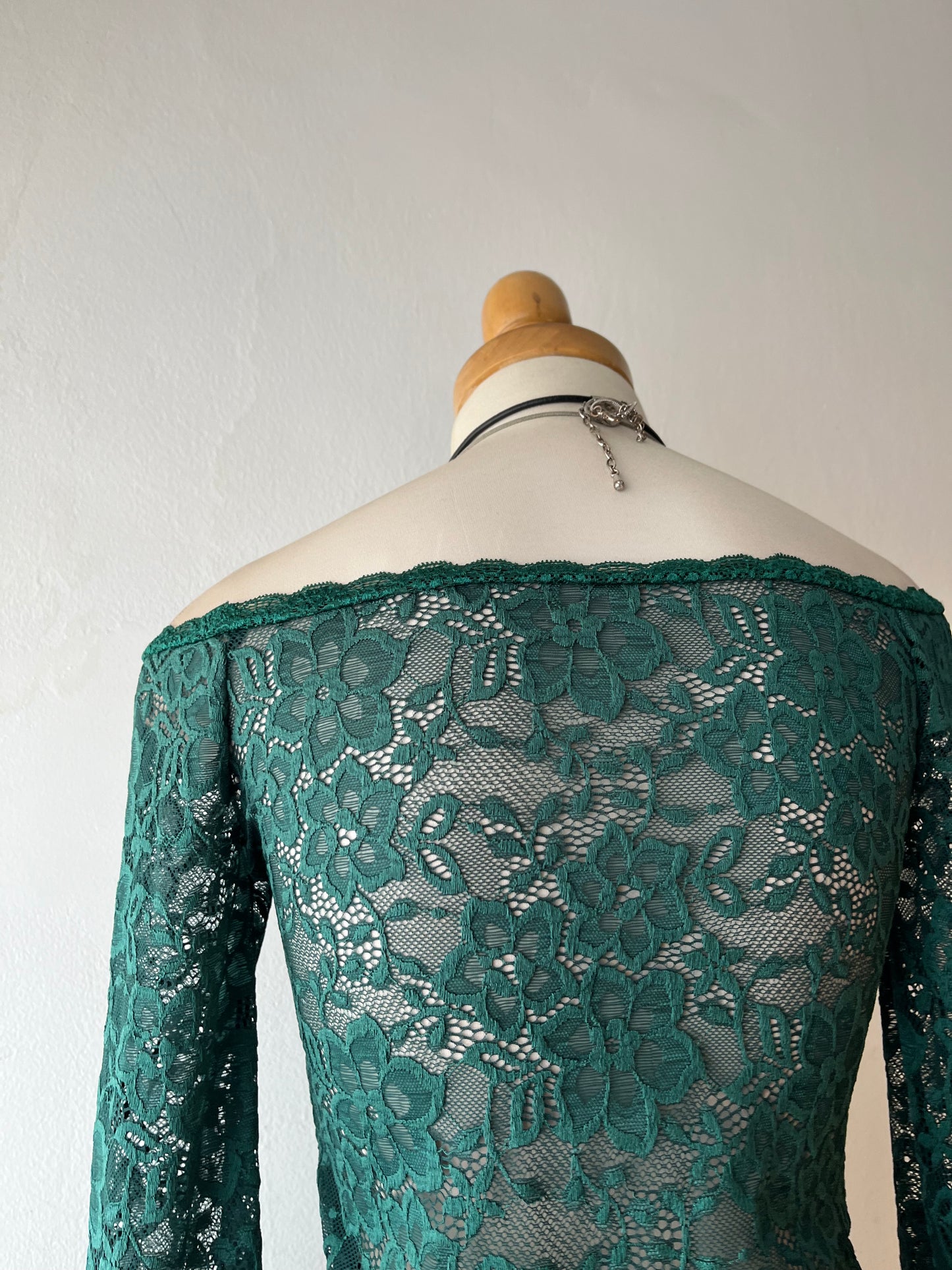 Lace top with bell-sleeves
