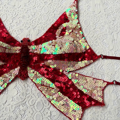 Beaded butterfly top