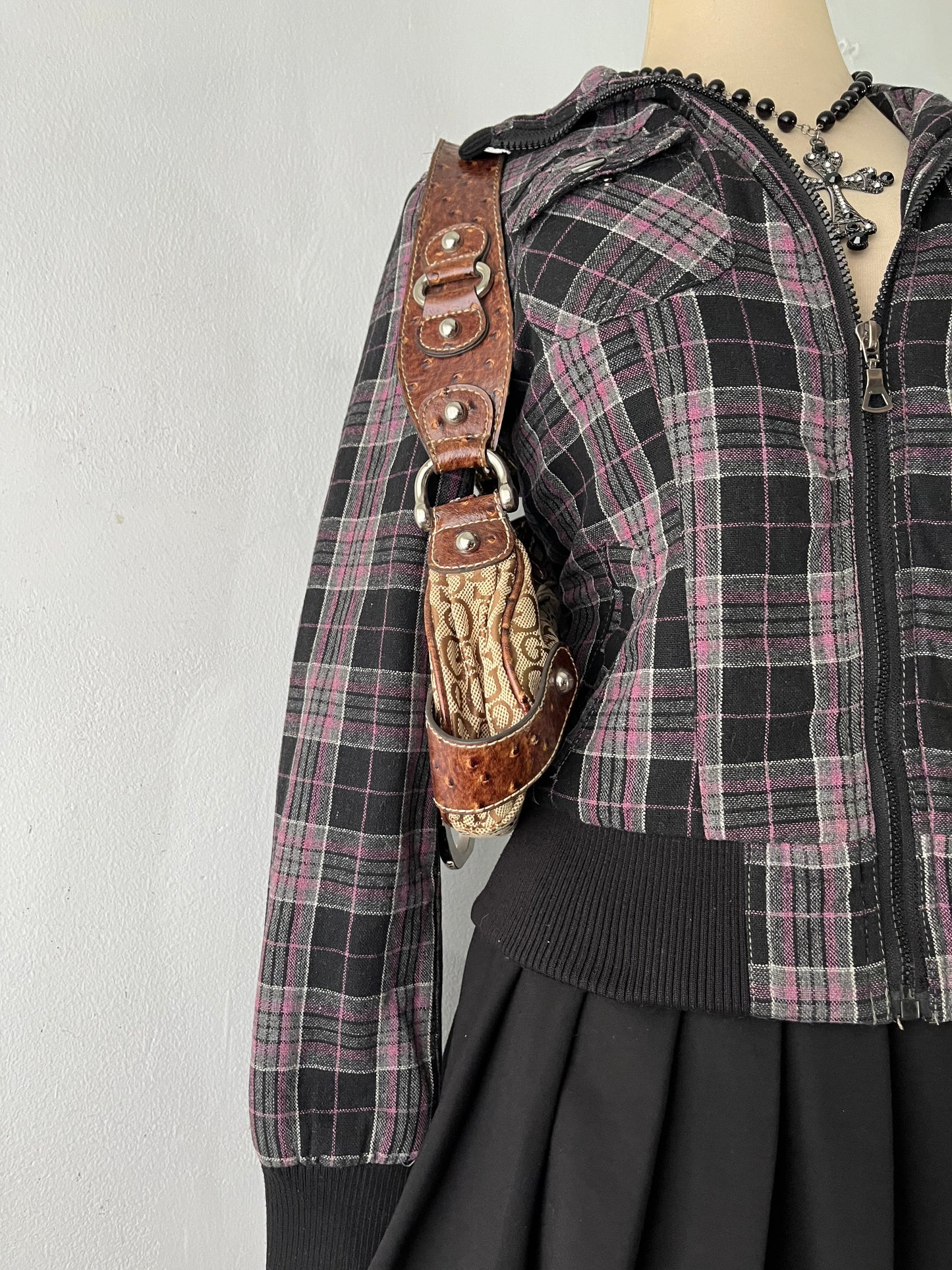 Plaid jacket with warm sherpa lining