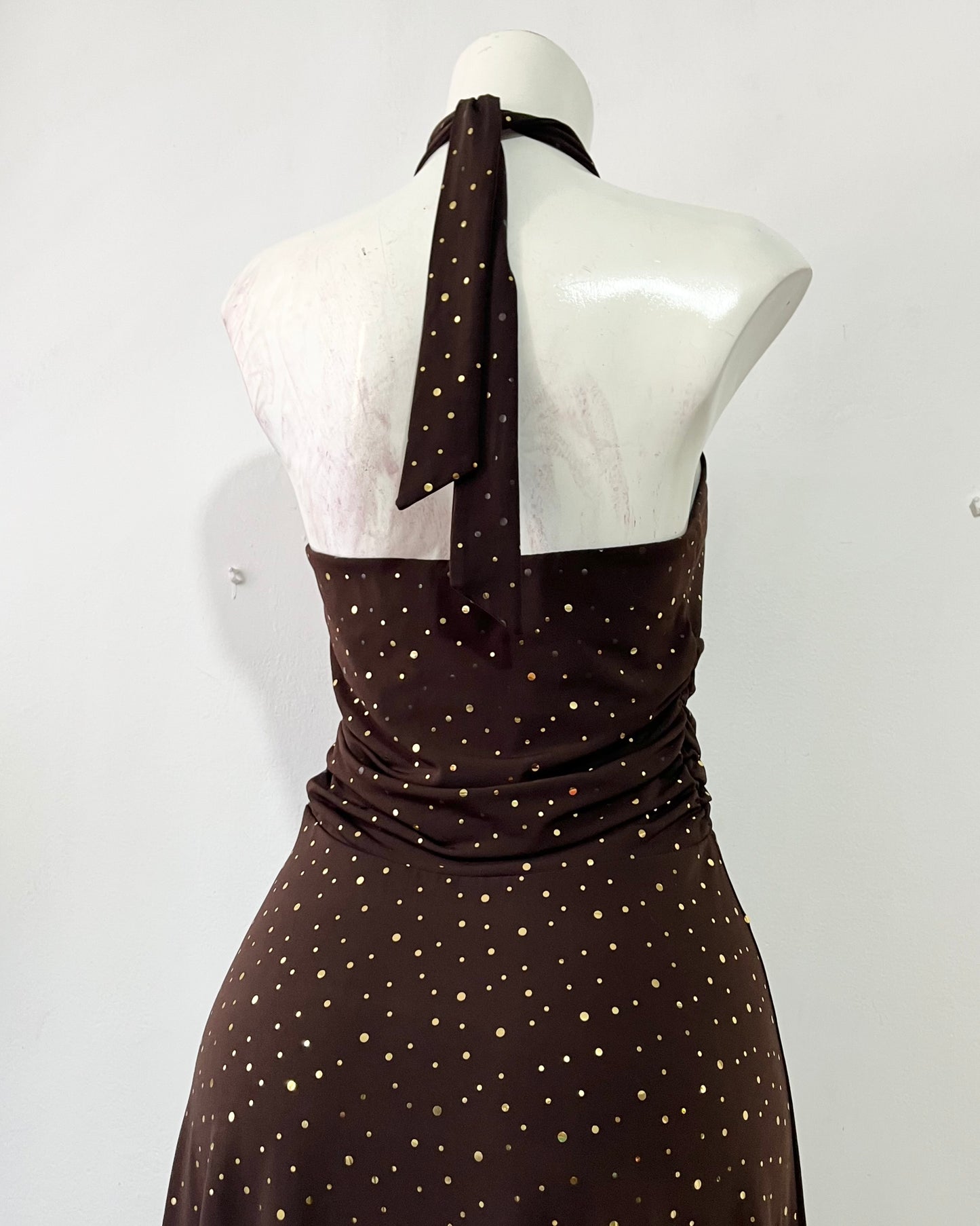 Halter polka dots dress
