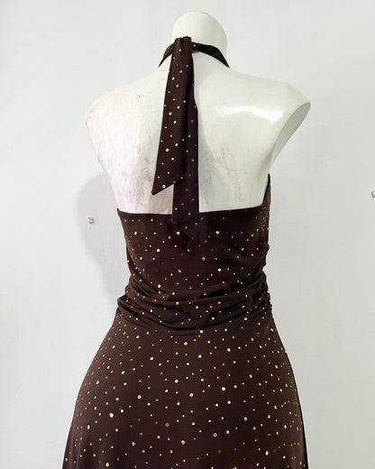 Halter polka dots dress