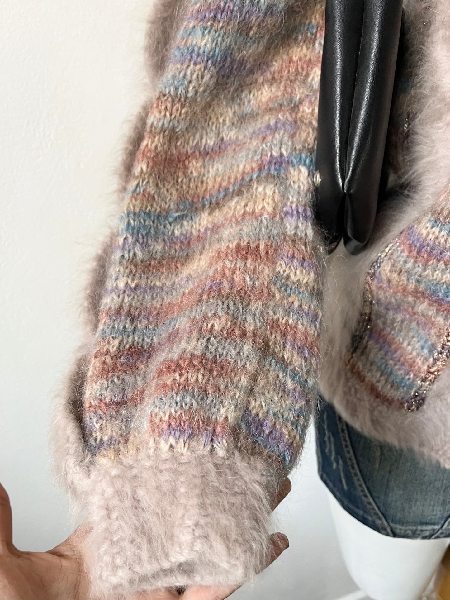 Wool knitted cardigan jacket